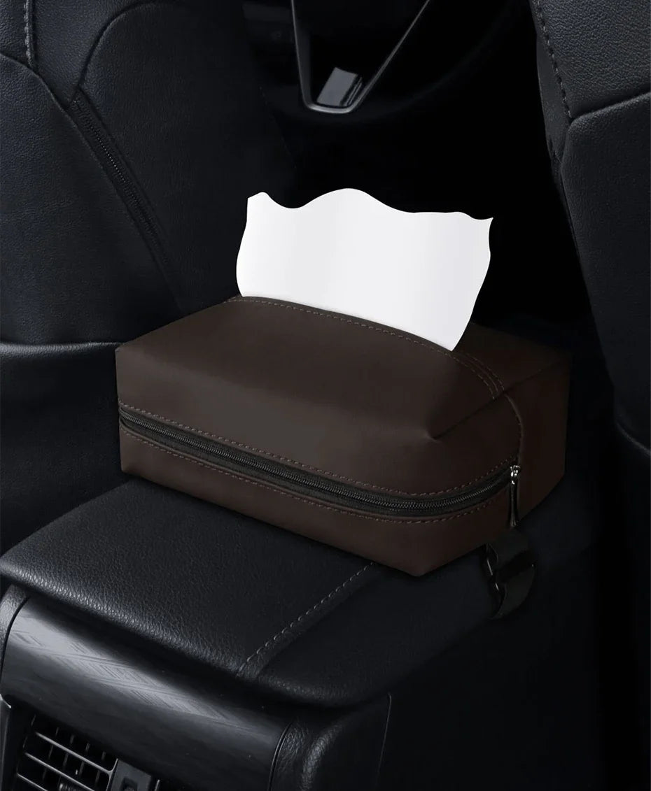 CowLost | paper-towel-holders-product_id-nappa-leather-car-tissue-box-holder-for-sun-visor-seat-back-and-armrest-organizer |8