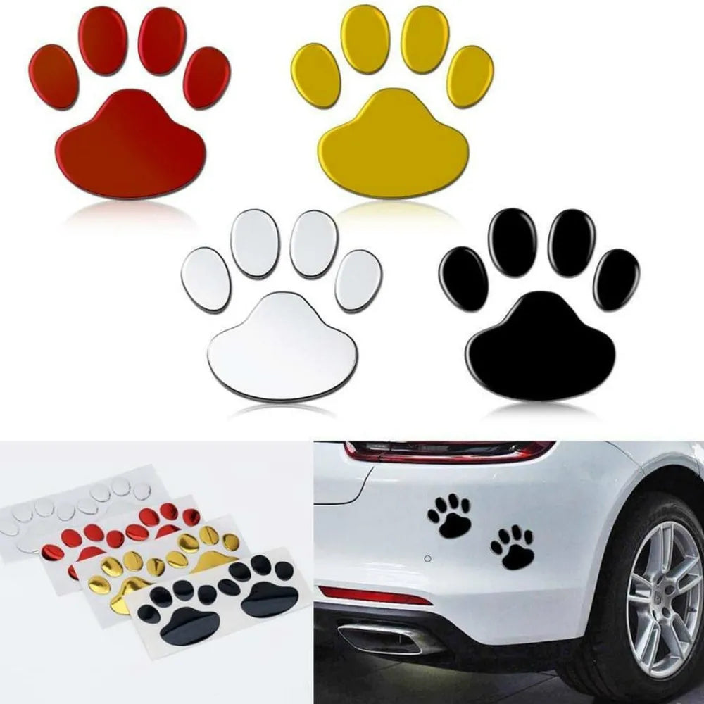 CowLost | vehicle-parts-accessories-2pcs-3d-car-stickers-paw-footprint-animal-claw-design |10