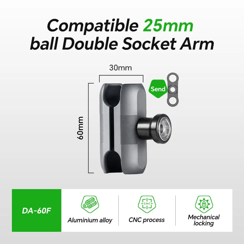 CowLost | product_id-fanaue-double-bass-socket-arm-support-motorcycle-phone-fishfinder-cradle-holder-1-inch-ball-for-ram-mount |25