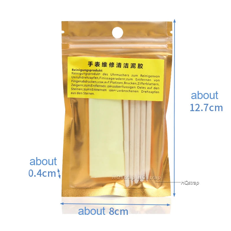 Watch Cleaning Rubber Putty with Wooden Sticks for Movement Cleaning and Repair Tool