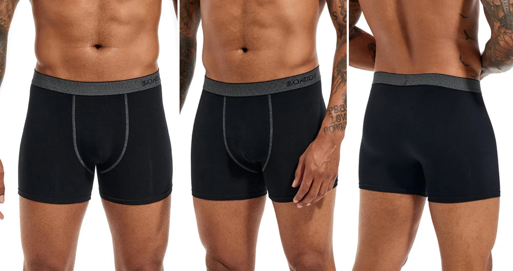 CowLost | activewear-pants-4pcs-mens-cotton-boxer-underpants |10