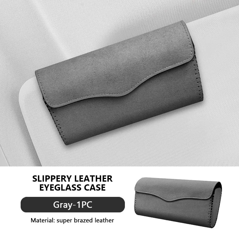 CowLost | product_id-car-sun-visor-sunglasses-holder-organizer-suede-leather-case |25