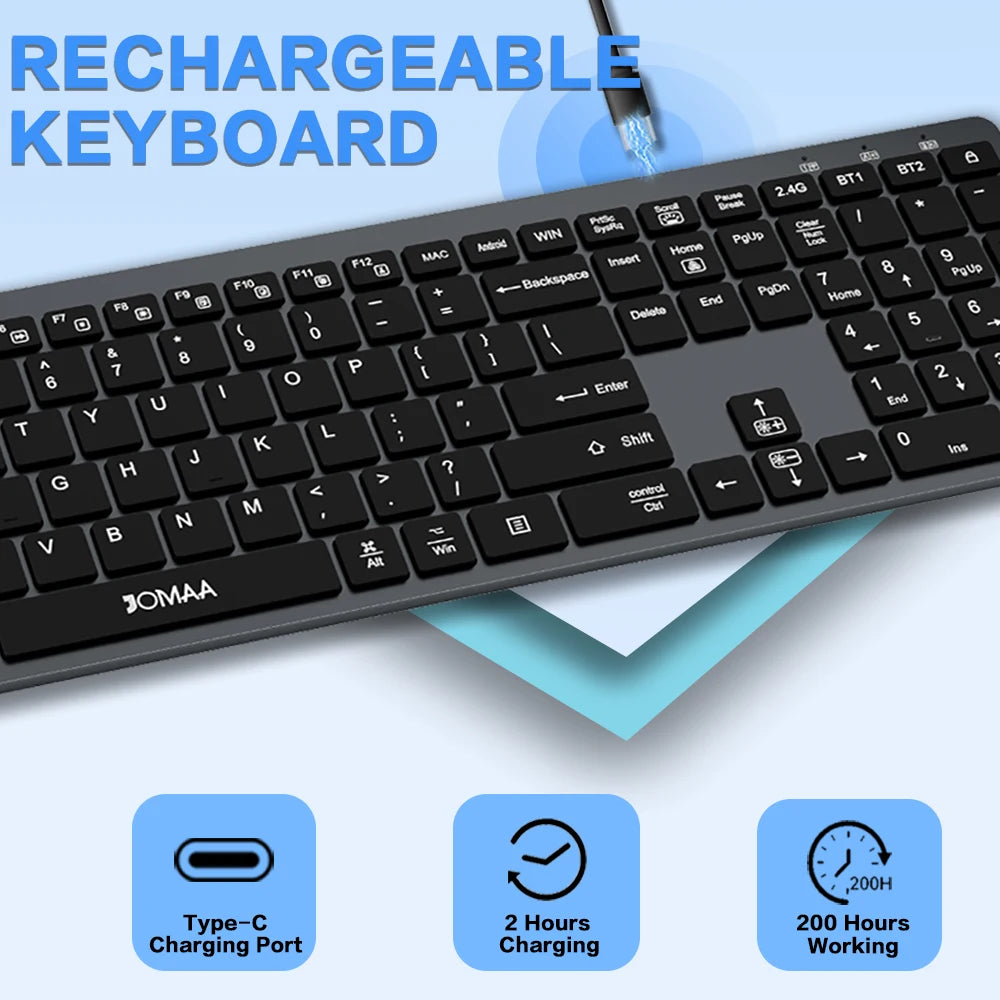 CowLost | product_id-jomaa-full-size-wireless-backlit-keyboard-2-4g-dual-bluetooth-rechargeable-silent-keyboard-for-pc-laptop |3