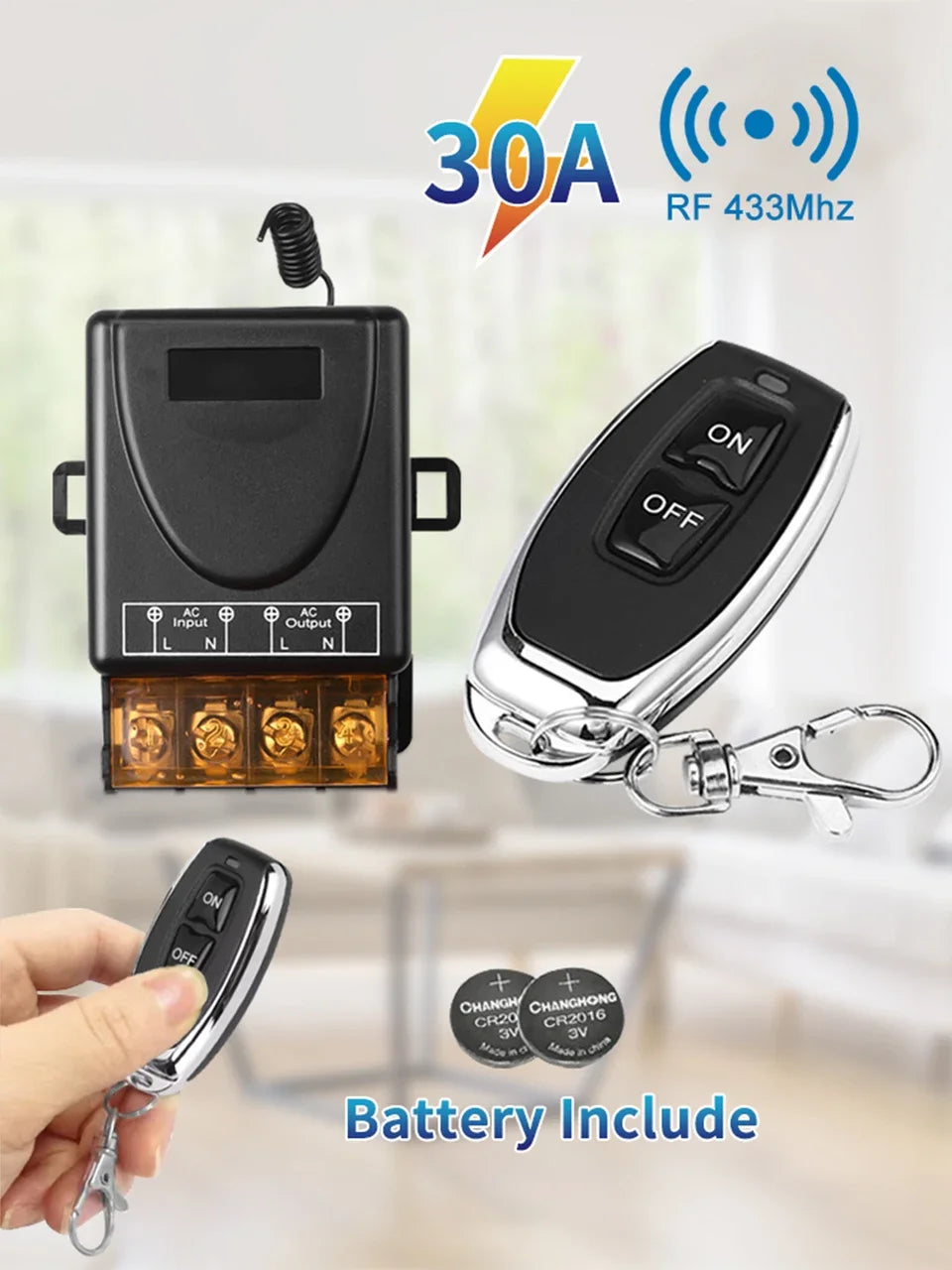 CowLost | product_id-433mhz-rf-wireless-remote-control-smart-switch-30a-relay-ac-75-220v-dc-9-72v-for-water-pump-motor-led |7