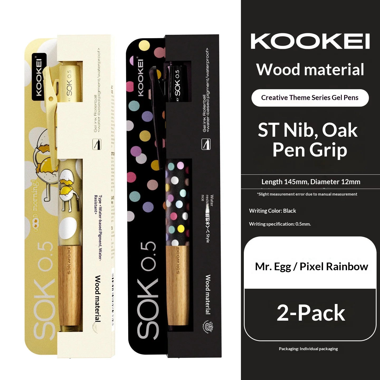 CowLost | product_id-kookei-gel-pen-with-oak-wood-handle-smooth-0-5mm-st-nib-fast-dry-ink-polka-dot-design-for-students-professionals |32