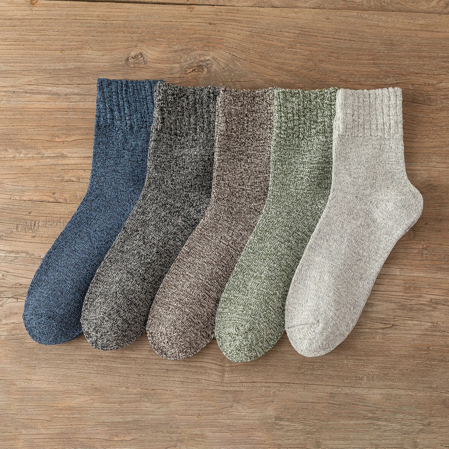 CowLost | sporting-goods-5-pairs-winter-vintage-thick-warm-socks |36