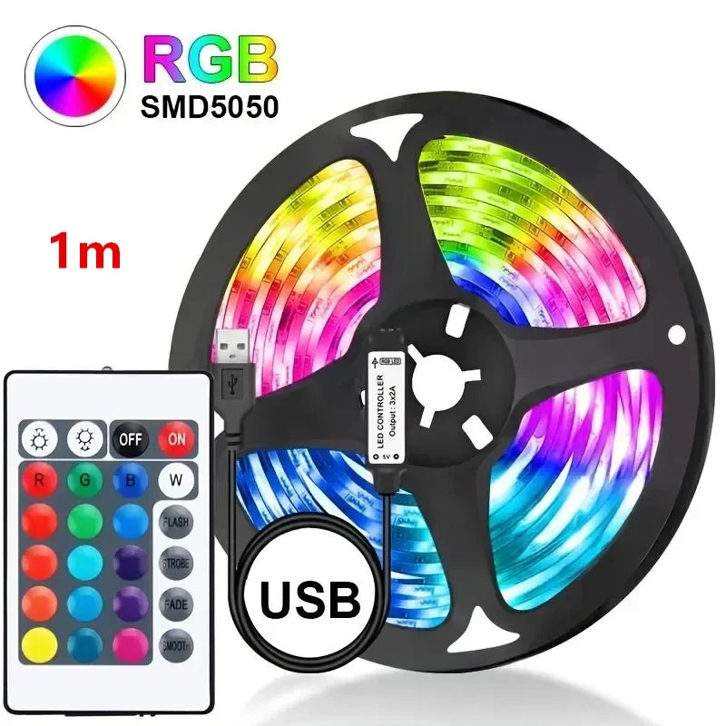 CowLost | tv-led-backlight-strips-bars-product_id-5050-rgb-usb-led-strip-light-with-24-key-remote-for-gaming-room-tv-backlight |14