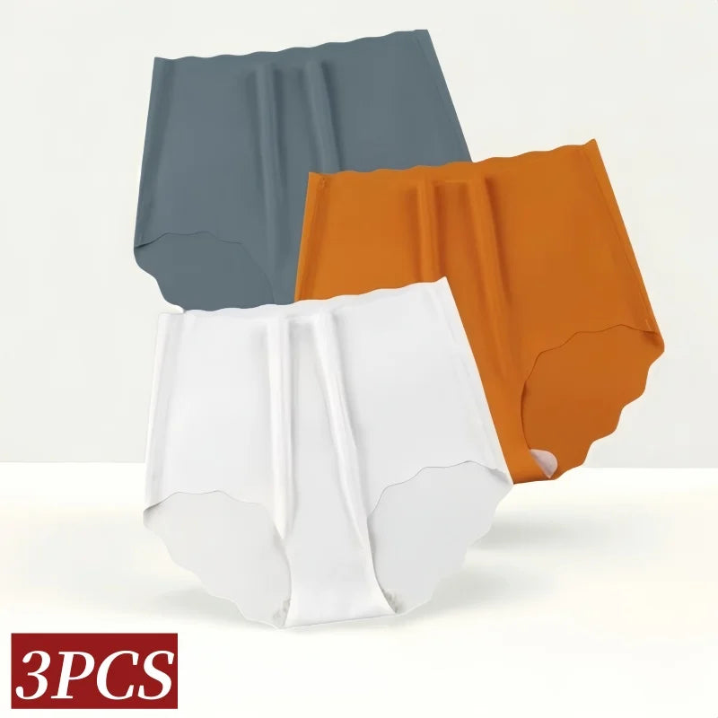 CowLost | product_id-3pcs-seamless-high-waist-women-s-invisible-ice-silk-briefs-m-xxl |2