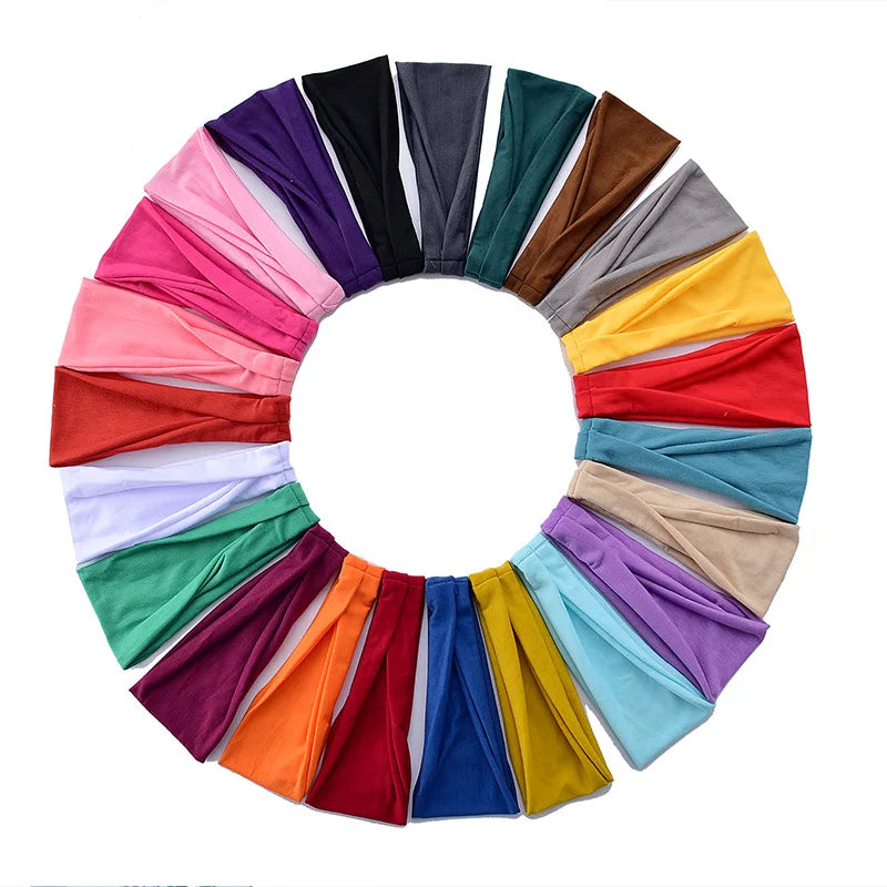 CowLost | women-headband-turban-solid-color-elastic-hair-bands |4