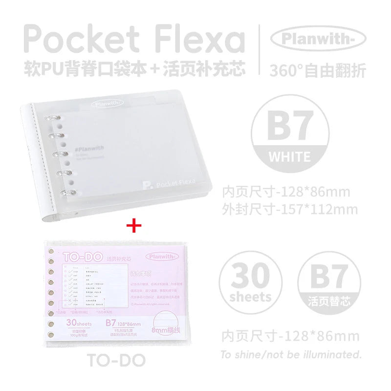 CowLost | product_id-planwith-b7-softcover-loose-leaf-notebook-refillable-pocket-binder-for-homework-journal-and-mistake-correction |47