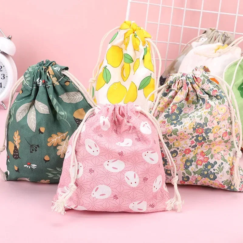 CowLost | wallets-money-clips-mini-fruit-print-drawstring-bag-for-candy-and-jewelry-organizer |2