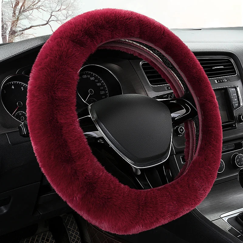 CowLost | soft-and-fluffy-otter-rabbit-plush-steering-wheel-cover-for-13-4-15-75-diameter-steering-wheels |19
