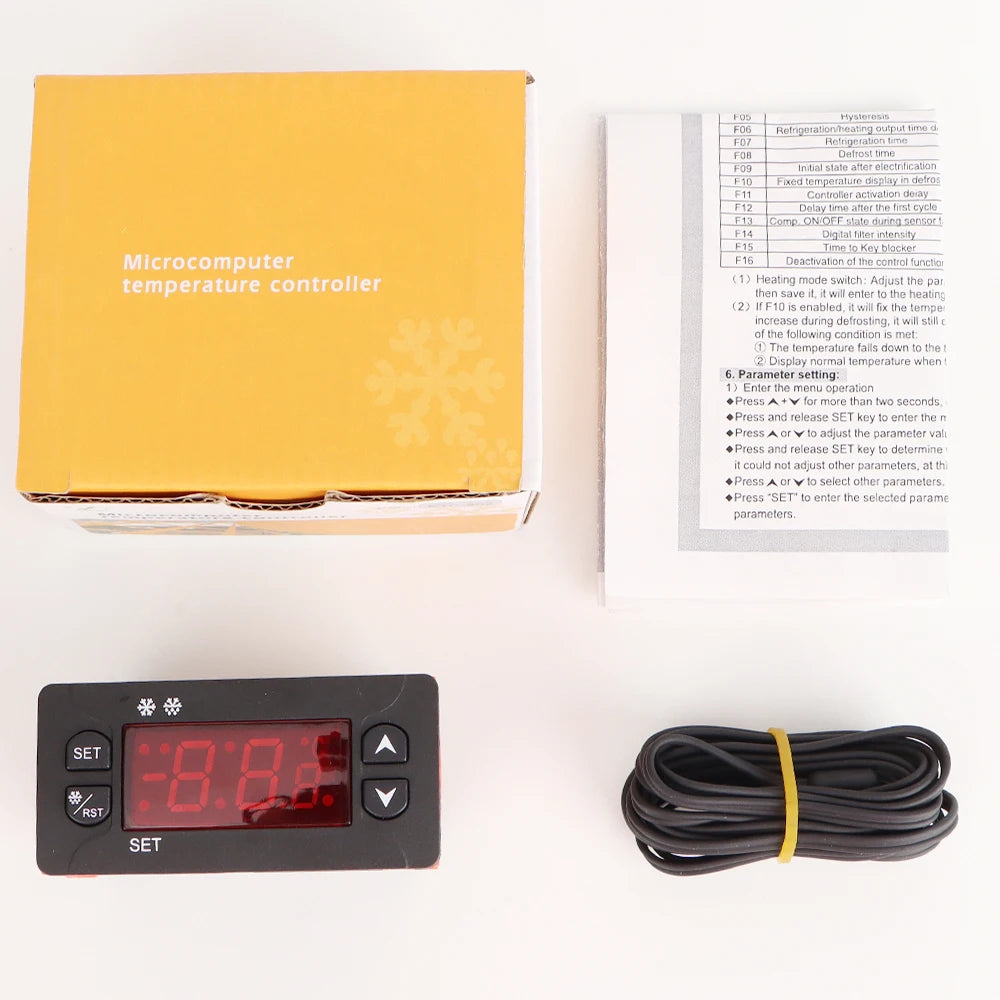 Digital Temperature Controller Thermostat AC 110V/220V DC 12-24V Relay LED Heating Cooling Thermoregulator