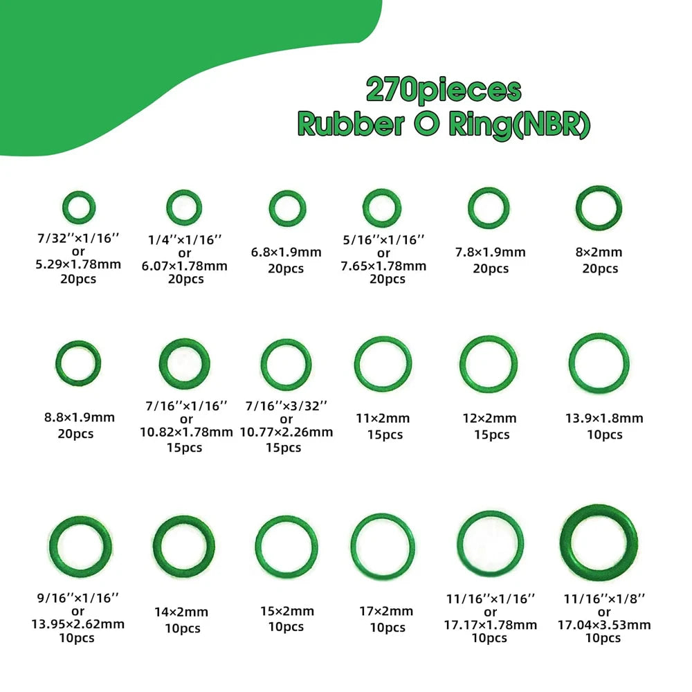 CowLost | o-ring-assortment-kit-set-nitrile-rubber-high-pressure-o-rings-nbr-sealing-kit-for-plumbing-automotive-and-faucet-repair-o-rings |2