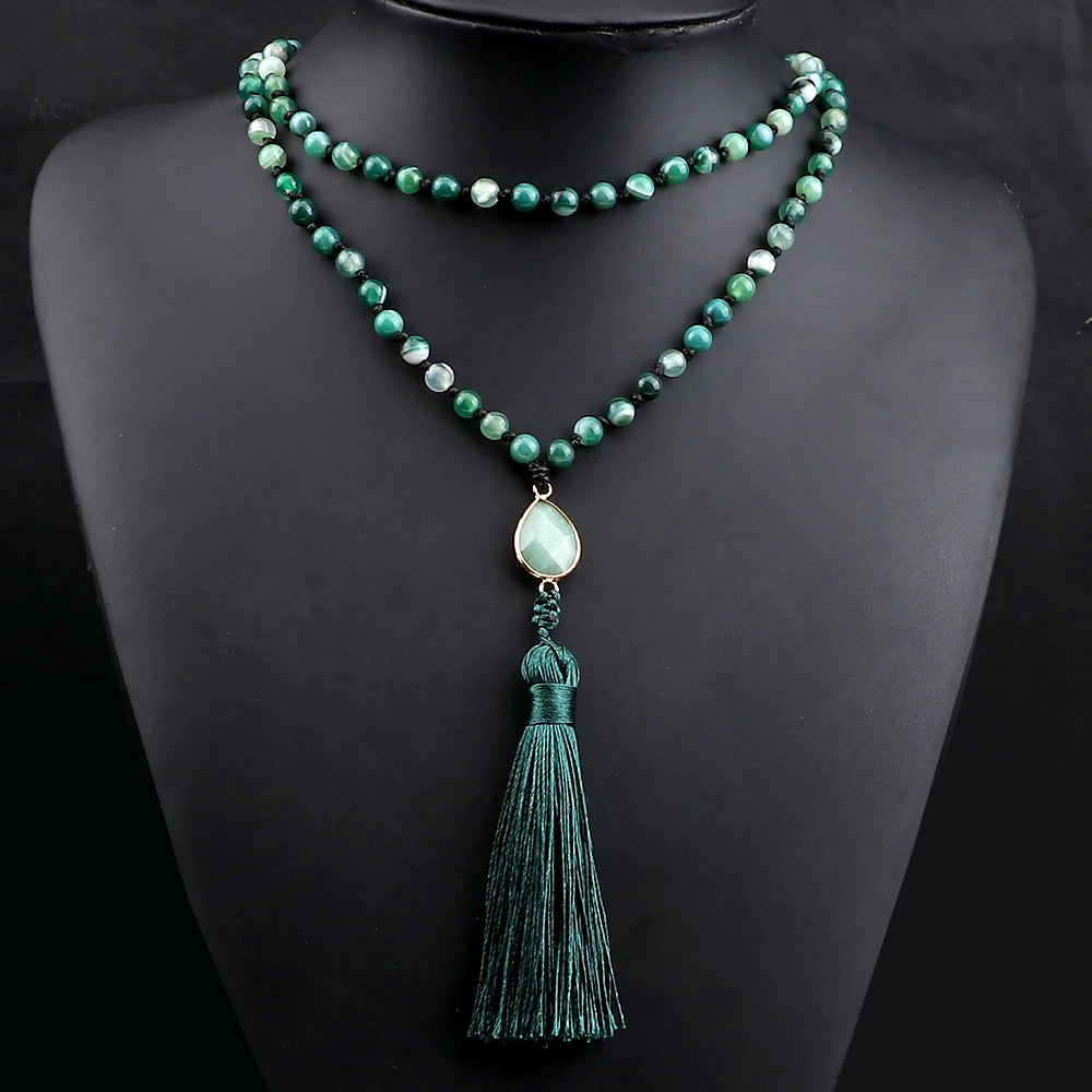 CowLost | handbags-bohemian-108-beaded-mala-tassel-necklace-natural-stone-yoga-jewelry |6