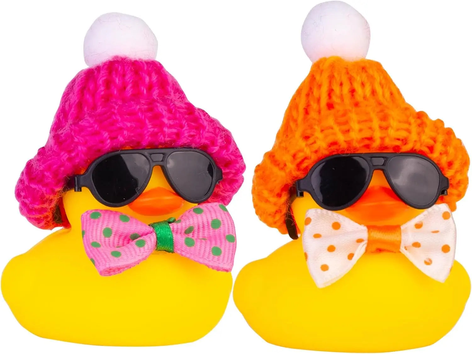 CowLost | product_id-2-pack-car-rubber-ducks-dashboard-decorations-with-mini-beanie-hats-scarves-and-sunglasses |15