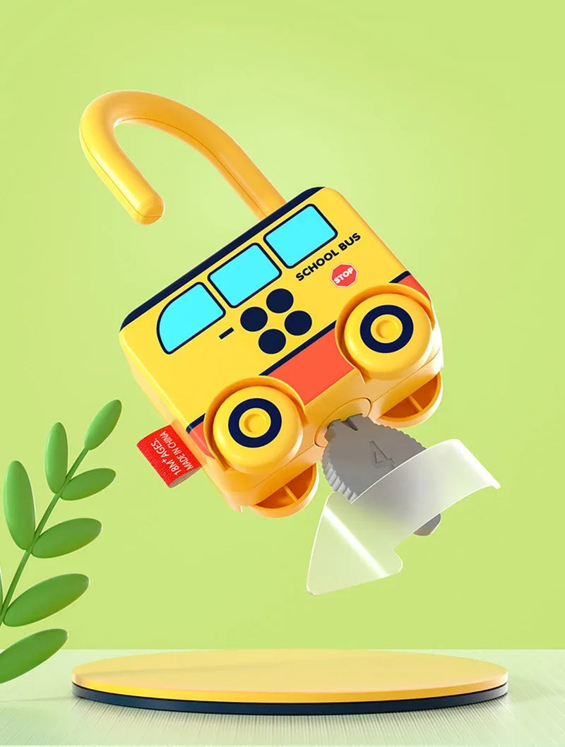 Montessori Baby Learning Lock with Key Number Matching Educational Toy for Kids 1-3 Years
