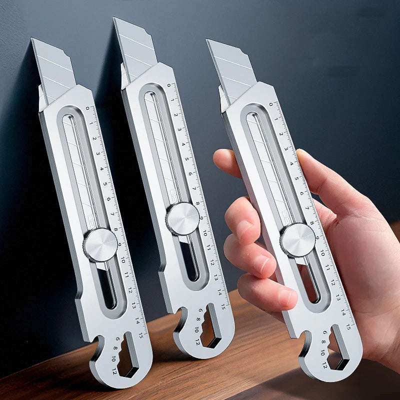 CowLost | product_id-6-in-1-multifunctional-stainless-steel-utility-knife-18mm-25mm-with-ruler-bottle-opener-tail-break-snap-off-cutter |5