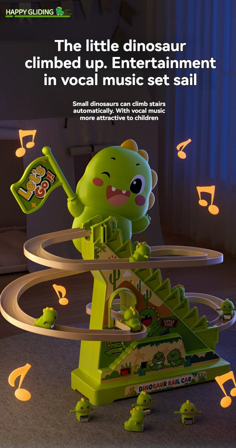 CowLost | product_id-stair-climbing-dinosaur-roller-coaster-toy-with-flashing-lights-and-music-interactive-parent-child-toy |9