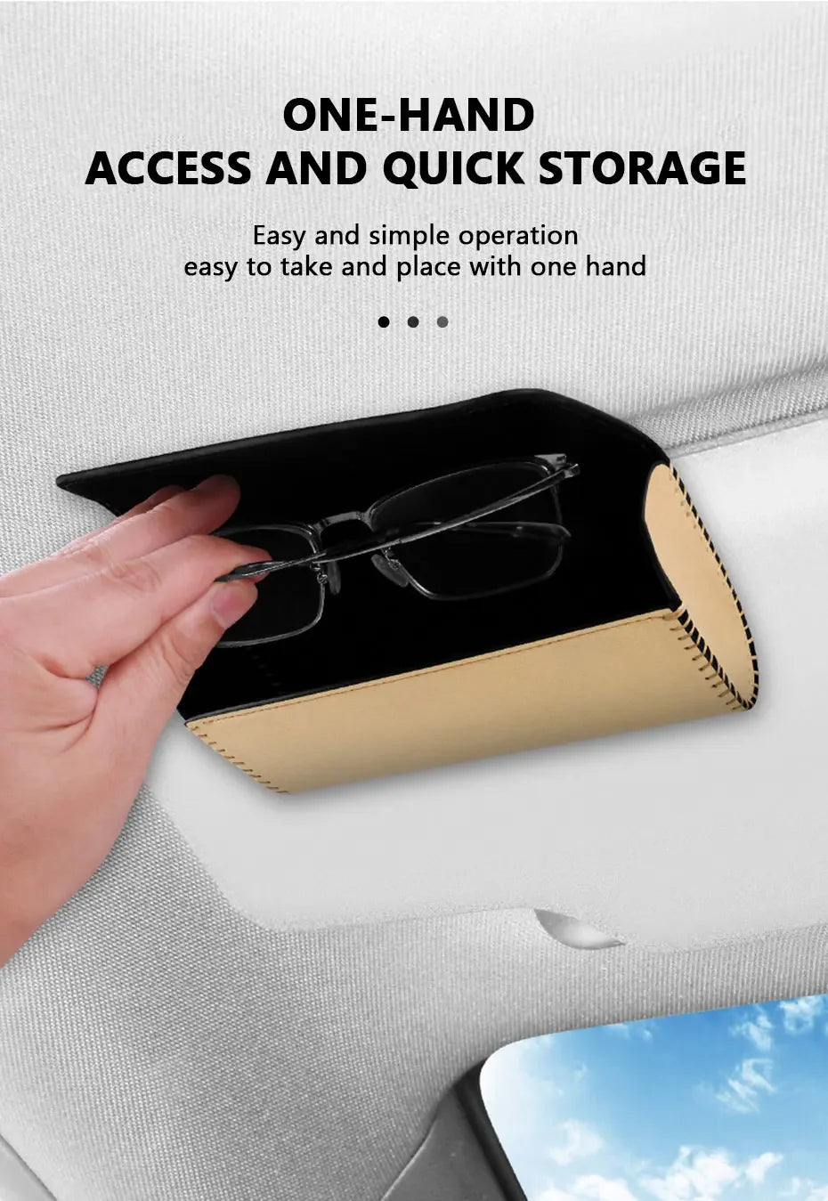 CowLost | product_id-car-sun-visor-sunglasses-holder-organizer-suede-leather-case |11