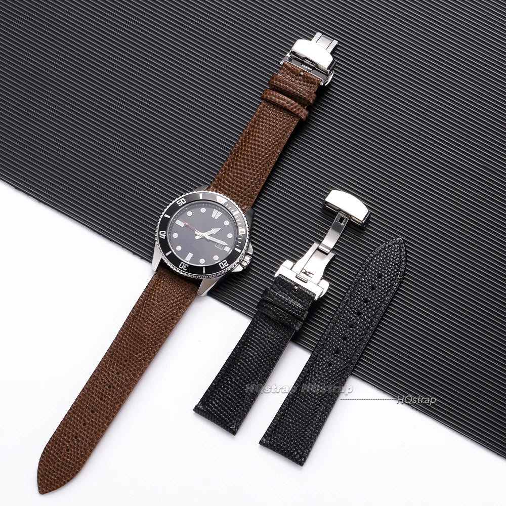 CowLost | product_id-calfskin-lizard-pattern-leather-watchband-14-22mm-with-secure-butterfly-buckle |3