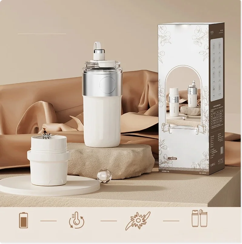 CowLost | product_id-homefish-350ml-portable-usb-rechargeable-insulated-304-stainless-steel-juicer-with-26-blades |10