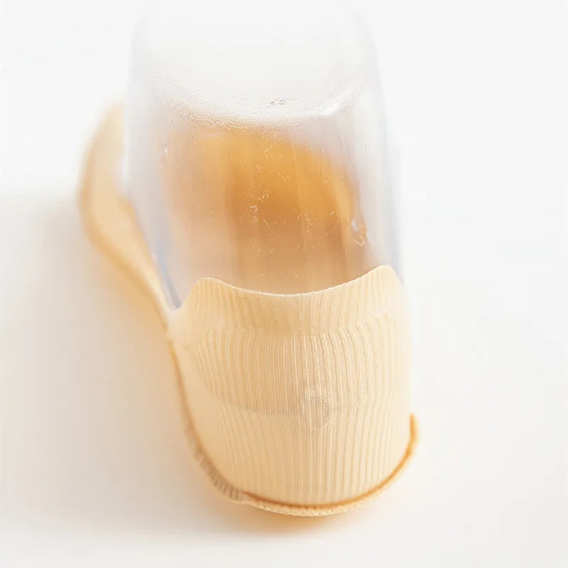 CowLost | product_id-4-pairs-women-s-summer-ice-silk-anti-slip-invisible-short-socks-solid-color |11
