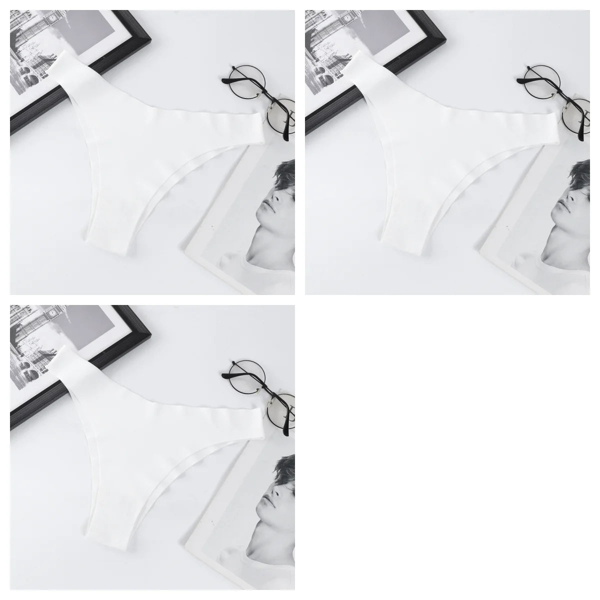 CowLost | product_id-3pcs-women-ice-silk-seamless-low-rise-v-waist-quick-dry-briefs-s-l |23