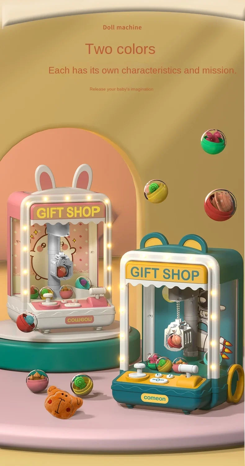 Cartoon Automatic Mini Claw Machine Toy for Kids Play Gift