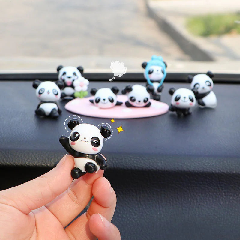 CowLost | product_id-8pcs-mini-giant-panda-car-dashboard-ornaments-navigator-screen-decorations-gift-set |5
