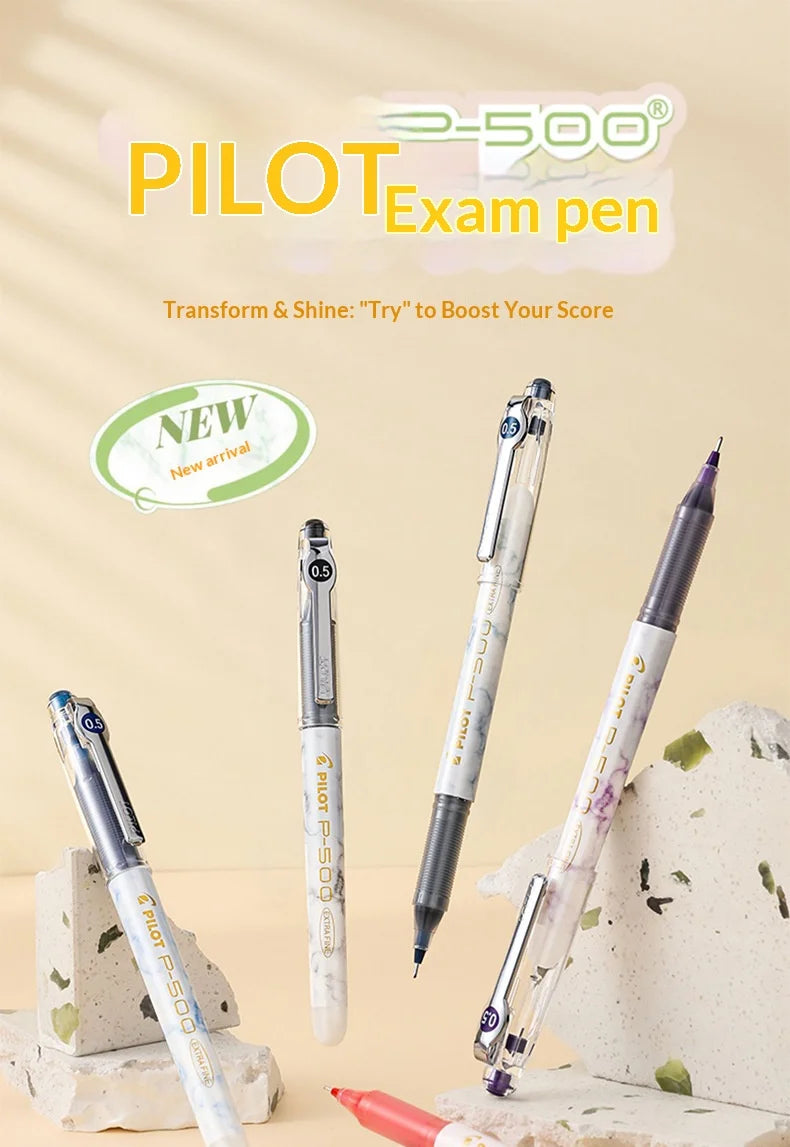 CowLost | product_id-pilot-p500-gold-series-0-5mm-gel-pen-6-colors-anti-smudge-marble-design-ideal-for-students-exams |7