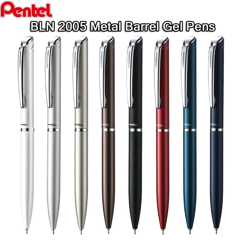 CowLost | product_id-pentel-bln2005-all-metal-gel-pen-low-center-gravity-assorted-colors-black-ink-rotary-signing-pen-for-meetings-and-planning |1