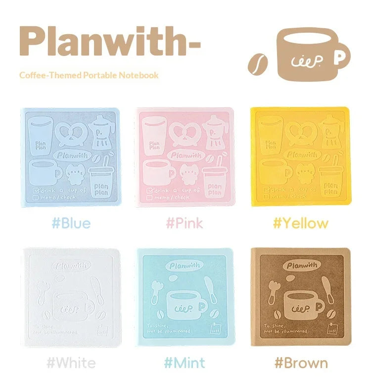 CowLost | product_id-planwith-coffee-theme-kawaii-mini-memo-pad-thick-blank-pages-for-journaling-sketching-to-do-lists |8