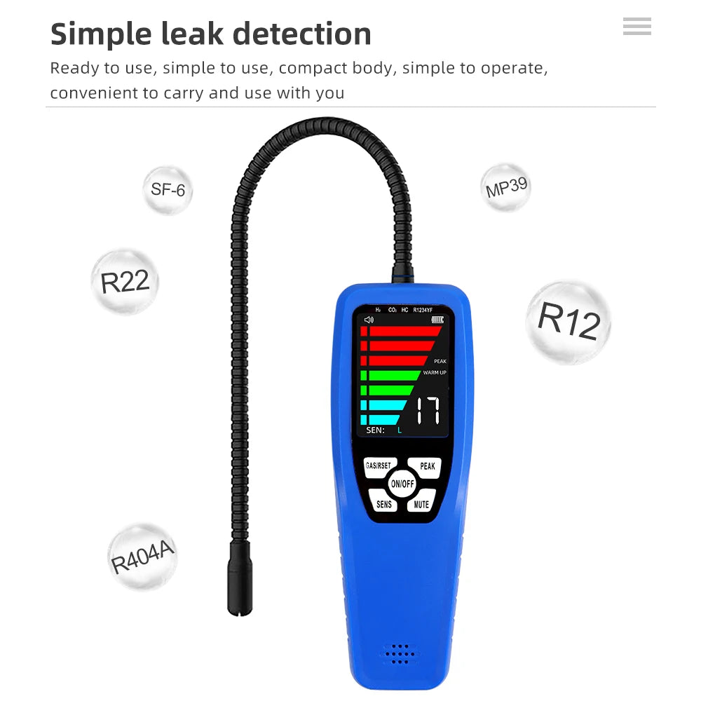 LD200 LD600 Halogen & Combustible Gas Leak Detector with 0-100% LEL Alarm and LCD Display