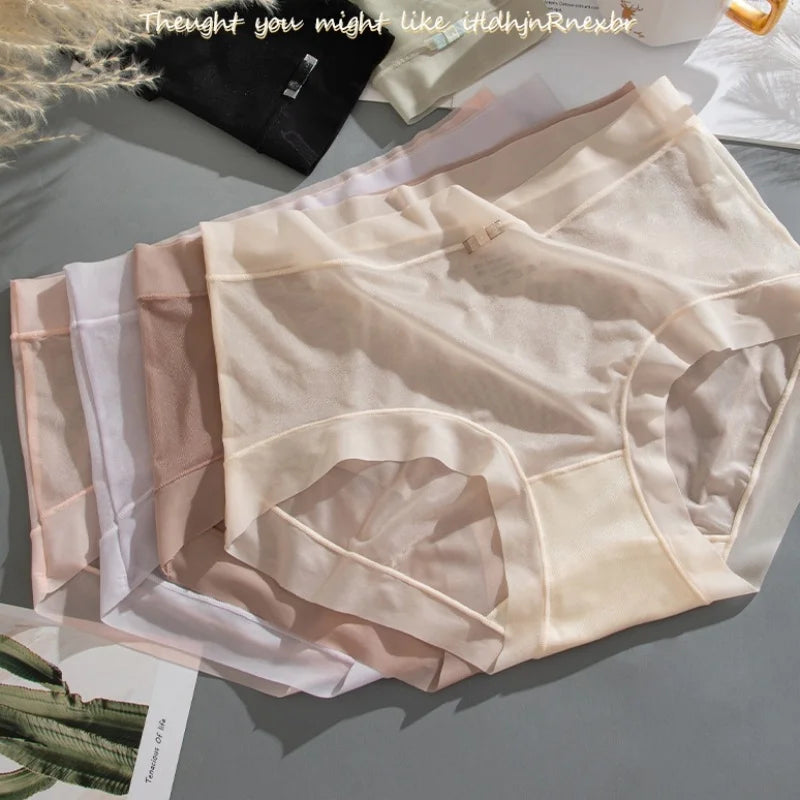 CowLost | product_id-3pcs-women-seamless-low-rise-quick-dry-ice-silky-panties-m-xl |3