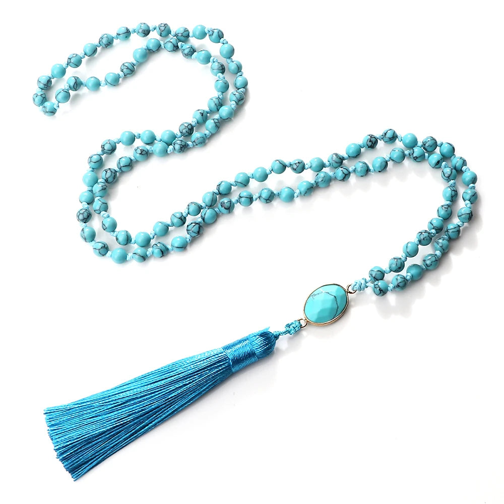 CowLost | handbags-natural-blue-pine-stone-108-beaded-mala-necklace |2