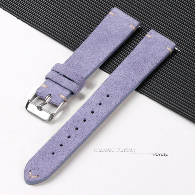 CowLost | product_id-vintage-leather-suede-quick-release-watch-strap-14-22mm-gray-blue-brown |13