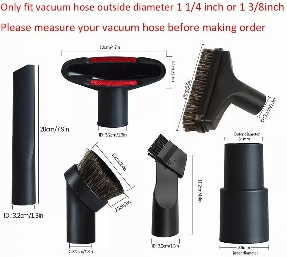 CowLost | product_id-homefish-6-pcs-vacuum-cleaner-attachments-1-1-4-1-3-8-inch-nozzle-brush-crevice-tool-replacement |3