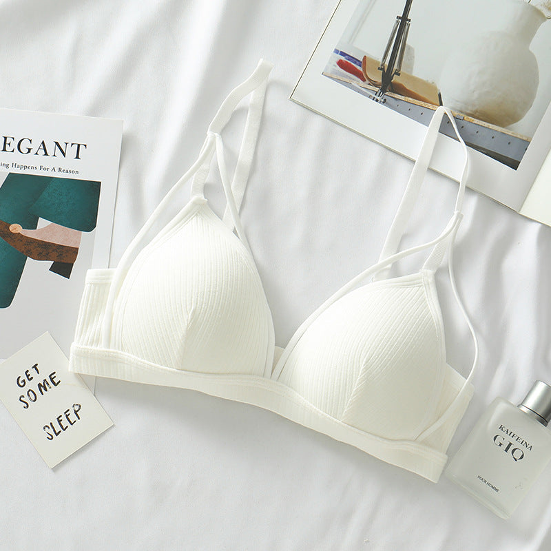 CowLost | product_id-wireless-cotton-push-up-deep-v-neck-padded-bra-for-women |7