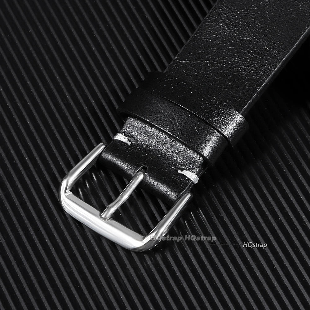 Vintage Genuine Cowhide Leather Watch Strap 18-24mm Quick Release Unisex Wristband