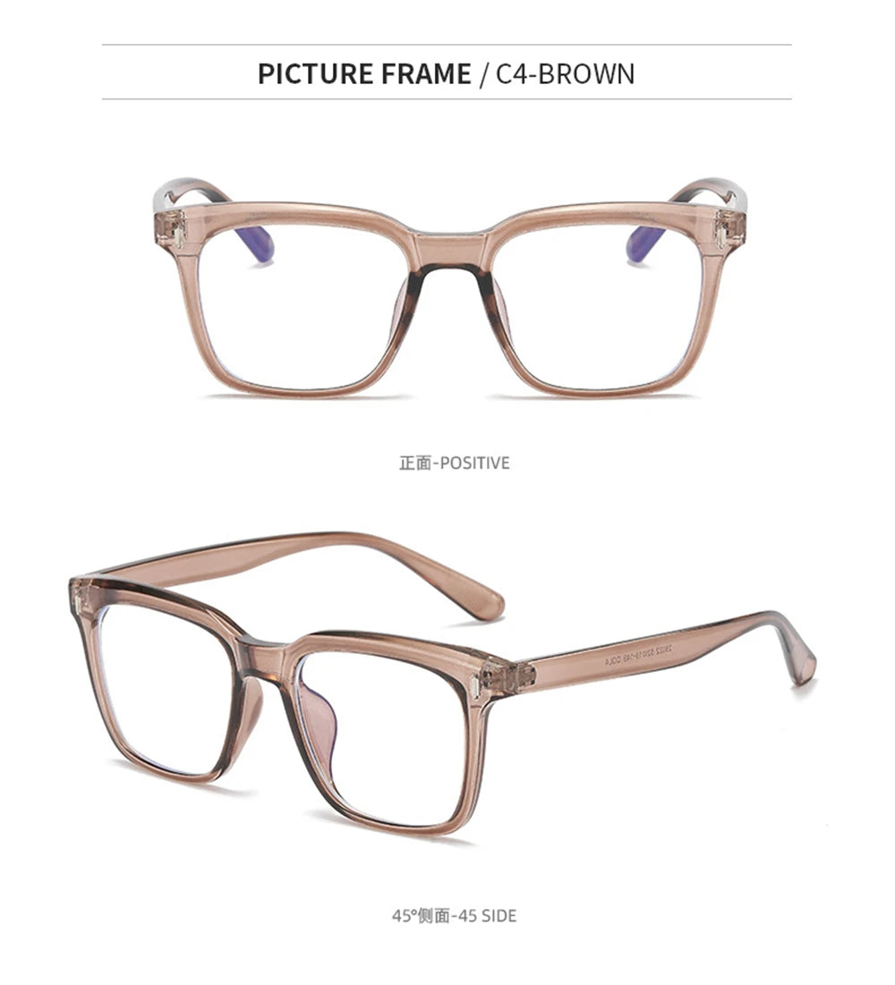 CowLost | uncategorized-vivibee-vintage-unisex-blue-light-blocking-square-eyeglasses |17
