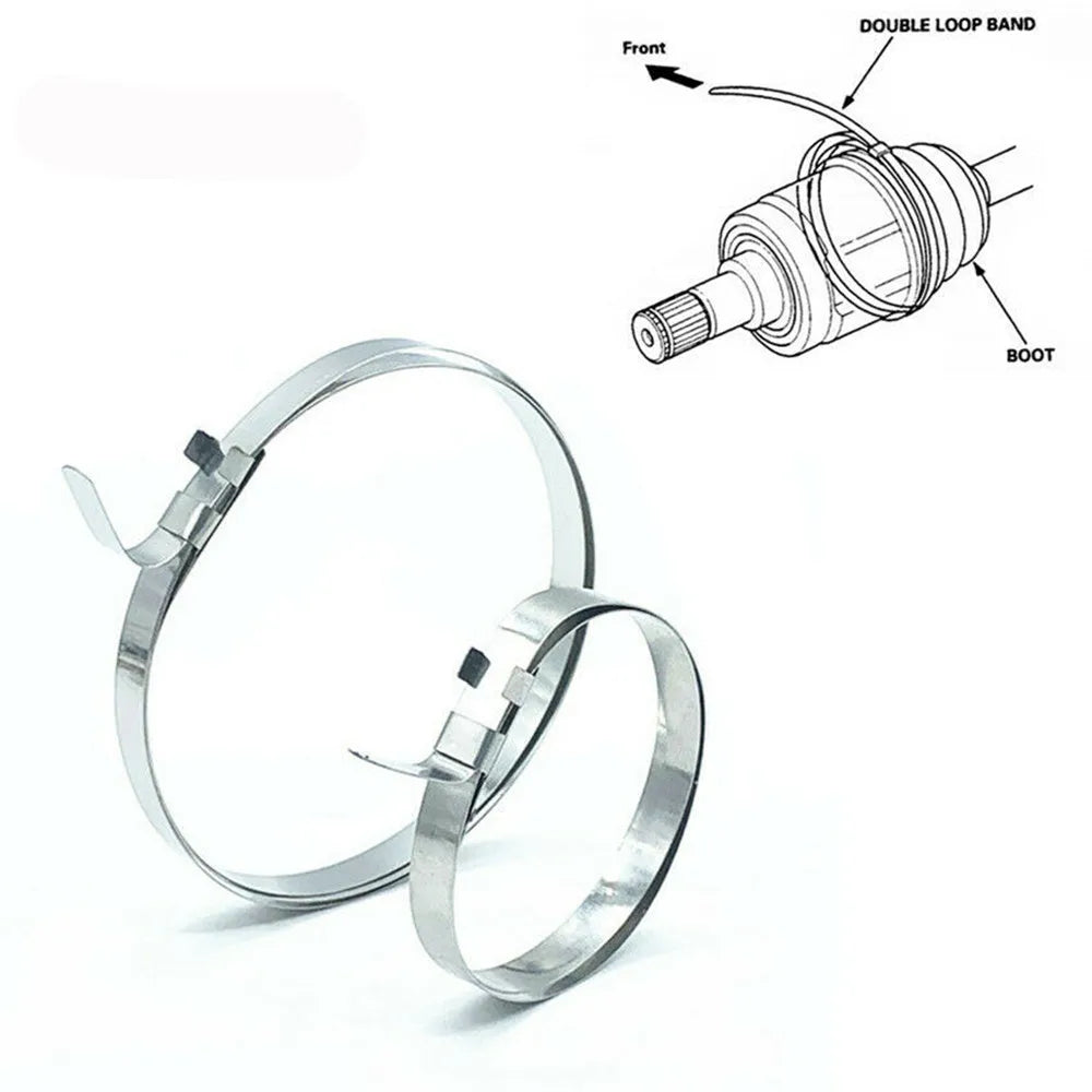 CowLost | product_id-10pcs-adjustable-stainless-steel-cv-boot-clips-universal-auto-atv-shaft-clamps-kit |11