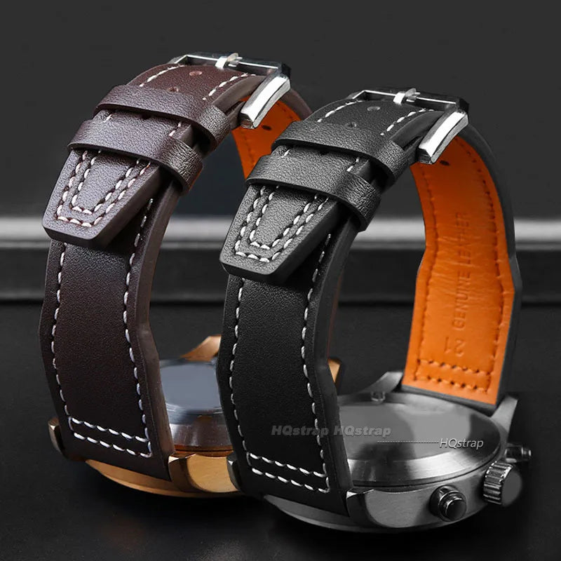 CowLost | bracelets-product_id-20mm-21mm-22mm-cowhide-leather-watchband-for-iwc-pilot-portugieser-portofino-wrist-strap |8