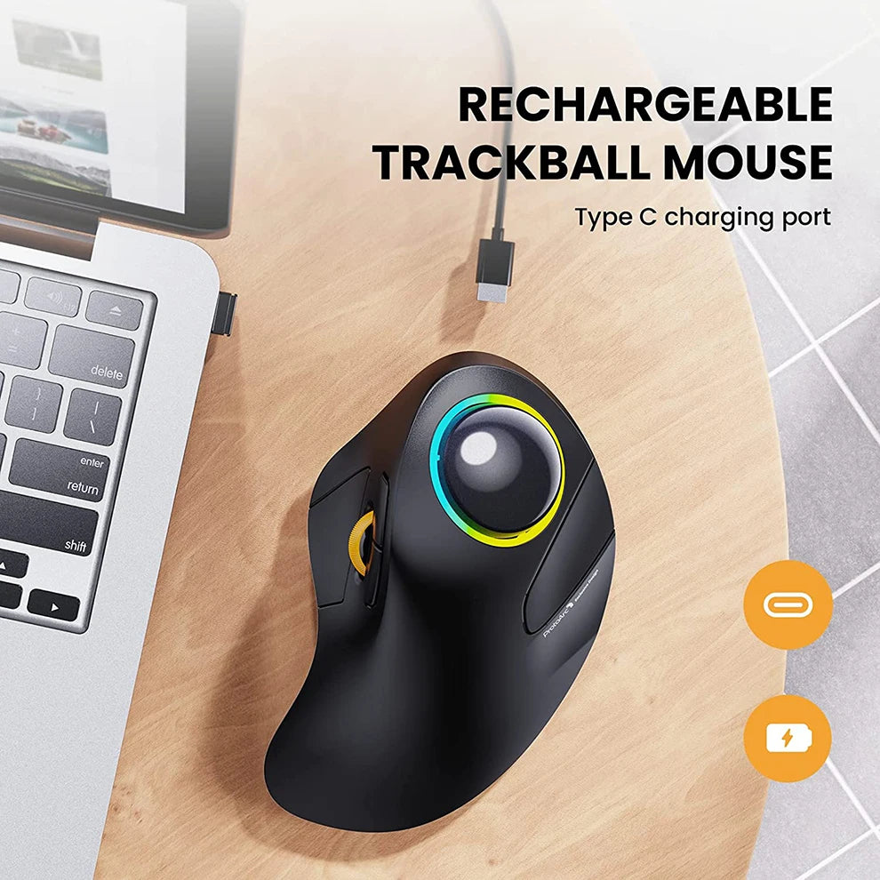 CowLost | jomaa-bluetooth-rgb-trackball-mouse-2-4ghz-wireless-finger-control-rechargeable-ergonomic-backlit-rollerball-mice-for-mac-ipad |11