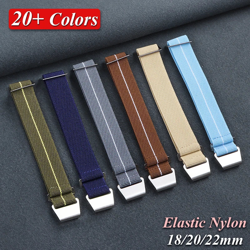 CowLost | product_id-hqstrap-elastic-nylon-watch-strap-18mm-20mm-22mm-universal-fabric-wristband-with-metal-buckle |1