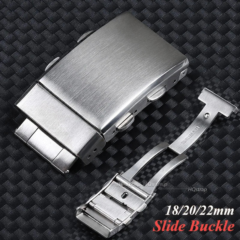 CowLost | watch-bands-product_id-316l-stainless-steel-adjustable-folding-buckle-for-seiko-18mm-20mm-22mm-double-lock-clasp |7