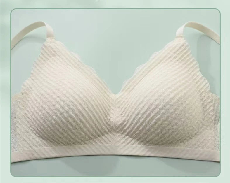 CowLost | product_id-seamless-wireless-lace-bra-for-small-chest-women-thin-cup-non-slip-back |12