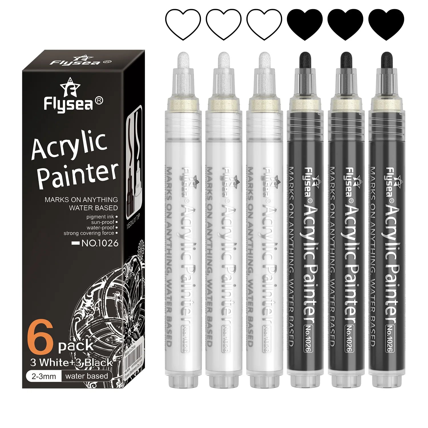 CowLost | markers-product_id-kolorowys-black-white-gold-silvery-acrylic-paint-pens-0-7mm-3mm-waterproof-markers |11