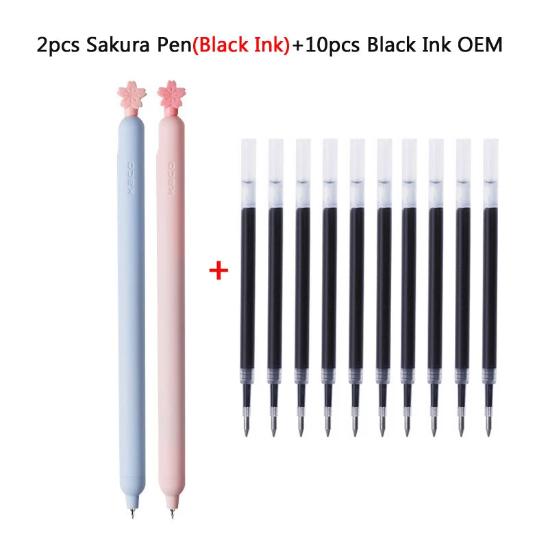 CowLost | product_id-kaco-popup-sakura-0-5mm-black-gel-pen-2-pack-quick-drying-for-school-office |6