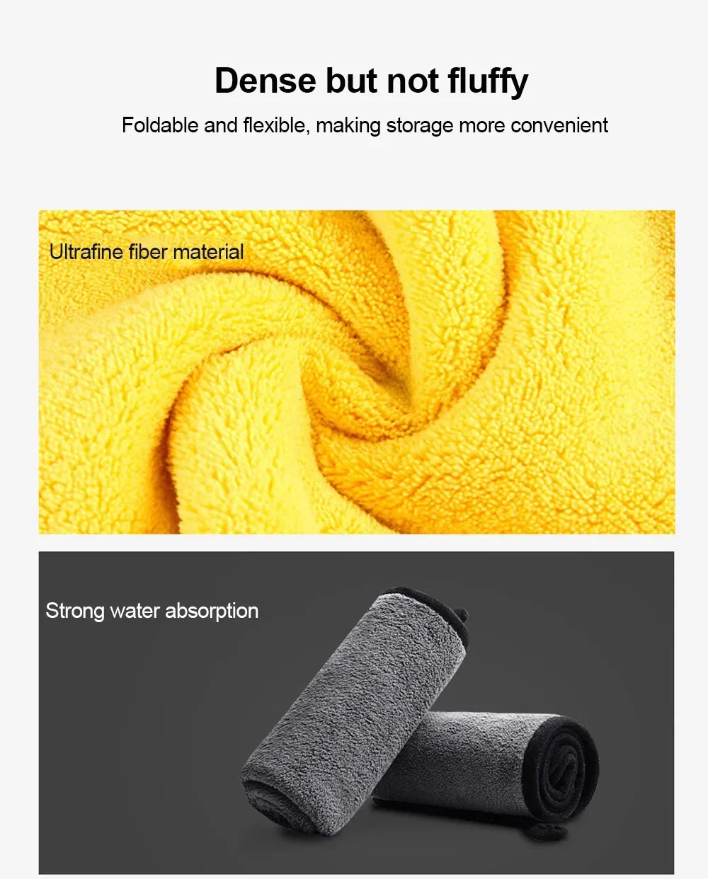 CowLost | shop-towels-general-purpose-cleaning-cloths-product_id-car-wash-absorbent-microfiber-cleaning-towels-thickened-yellow-30-40-60cm |13